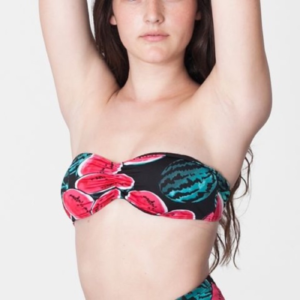 American Apparel Bandeau Bikini Watermelon top L